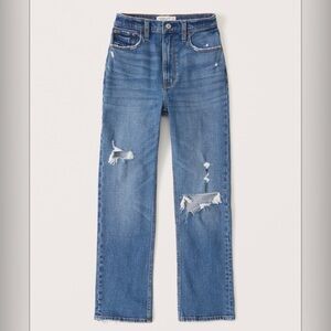 NWT Abercrombie & Fitch Ultra High Rise Ankle Straight Jeans